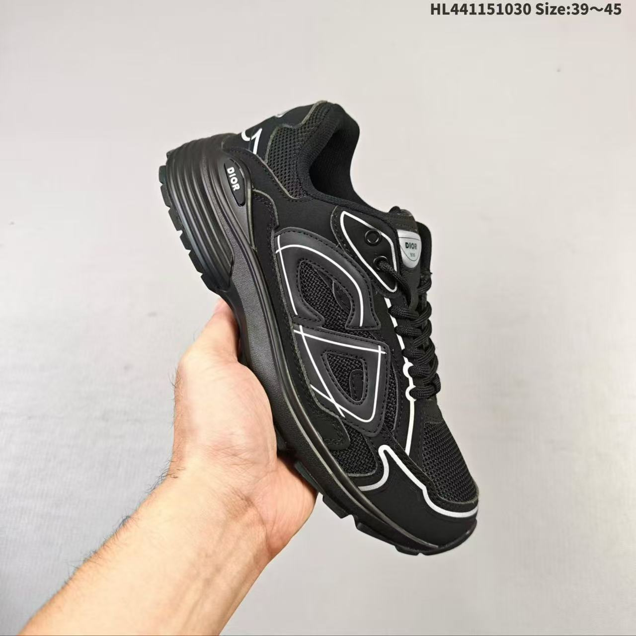 Christian Dior B30 mesh thick-soled lace-up casual sports shoes for men and women Size:39 ~ 45