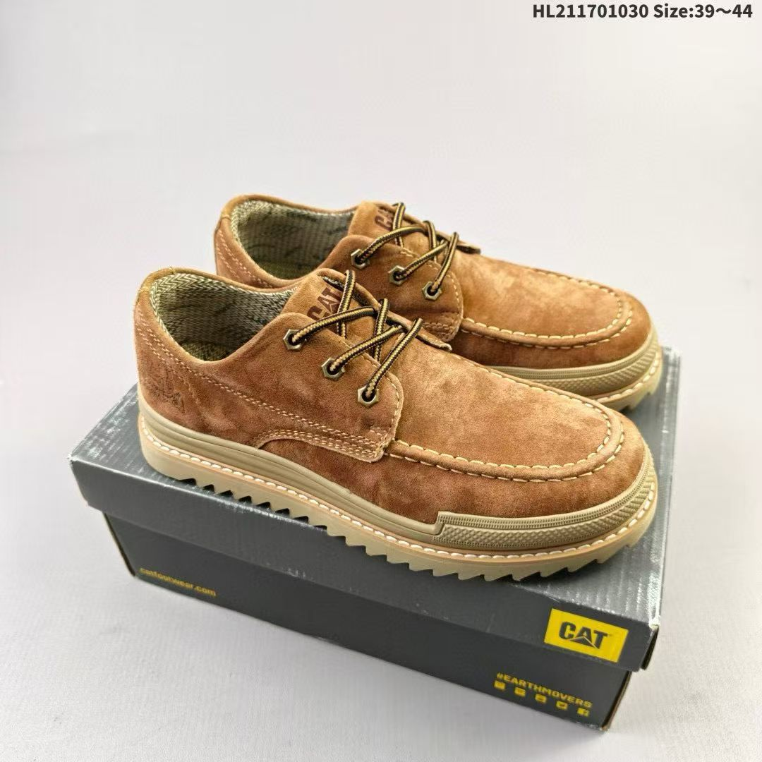 CAT Carter New Trendy Shoes, Thick-soled Height-Increasing Athletic Shoes, Outdoor Hiking and Sports Dad Shoes, Stylish Low-cut Lace-up Shoes, Authentic Company-level CAT Men's Shoes, Produced in Guan