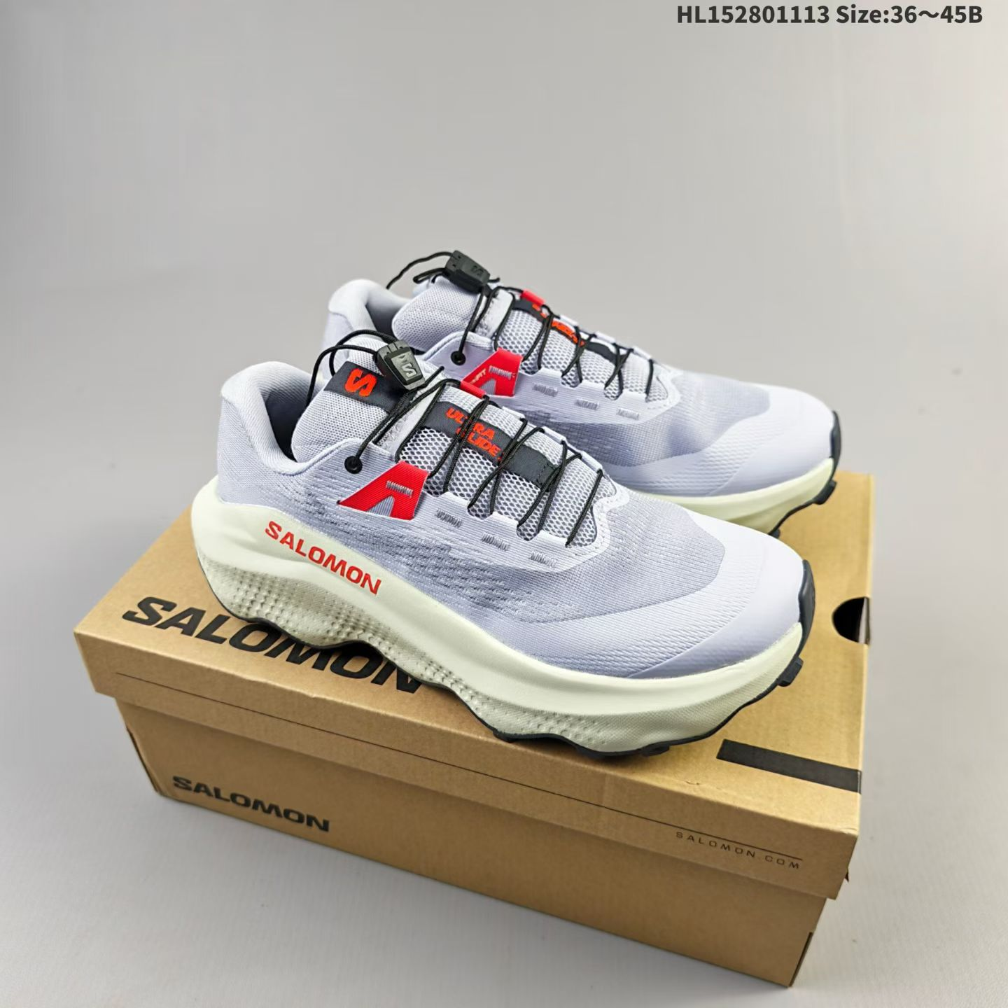 SALOMON Ultra Glide 3, a comfortable and soft low-cut running shoe suitable for both men and women.