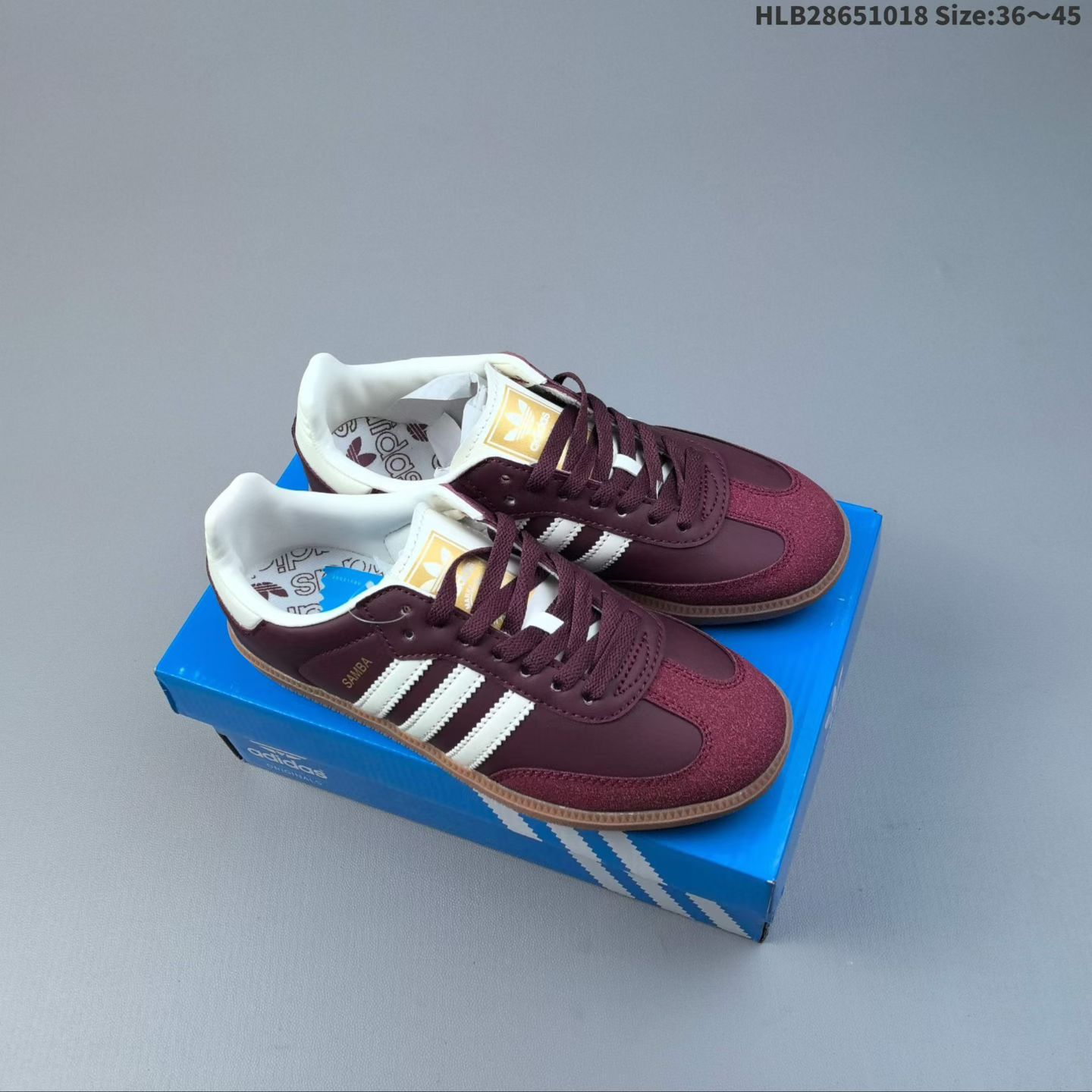 Adidas Originals Samba A gentleman-style training soccer-inspired versatile casual athletic slip-on sneaker from the Adidas Samba dance series.