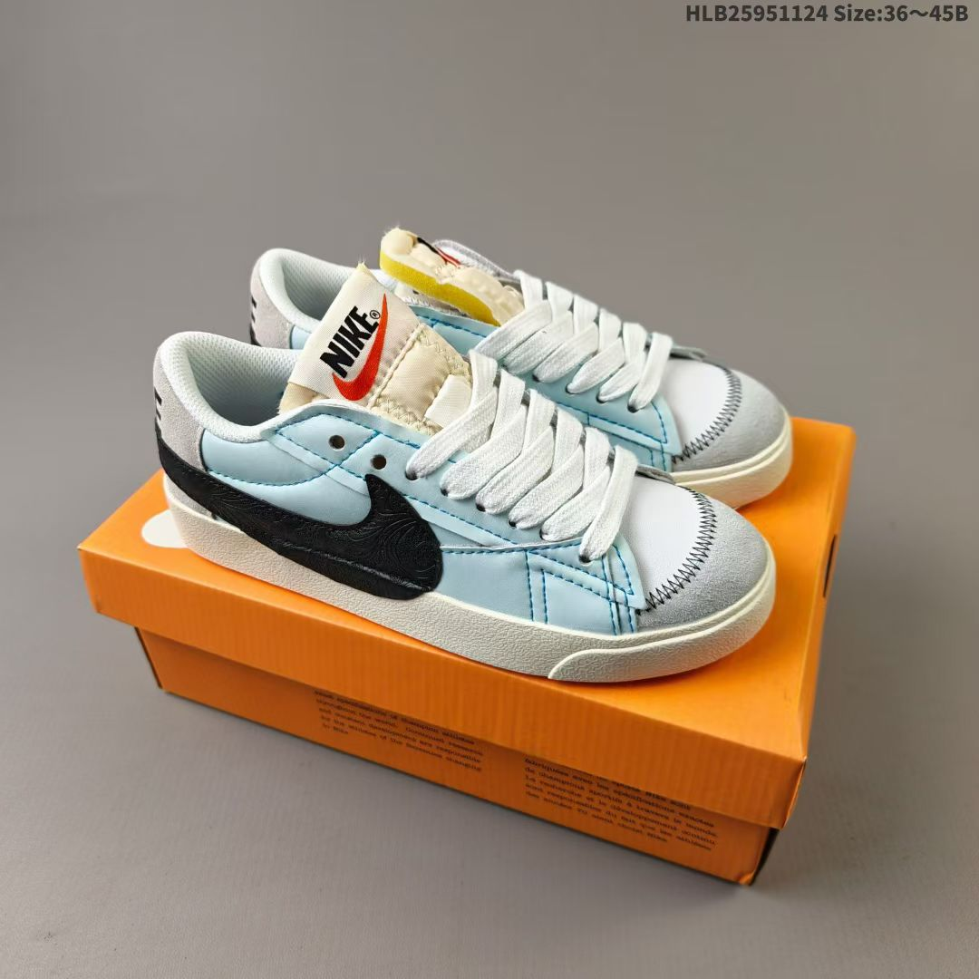 NK Blazer Low 77 JUMBO, a retro, classic, and pioneering style shoeThe distinctive Nike Blazer Mid colorway is set to return this year, featuring the iconic Swoosh color scheme, bringing back a simple